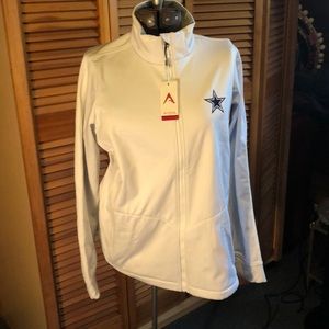 Antigua White zip up light jacket